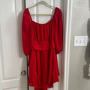 Chic Scarlet High Low Dress